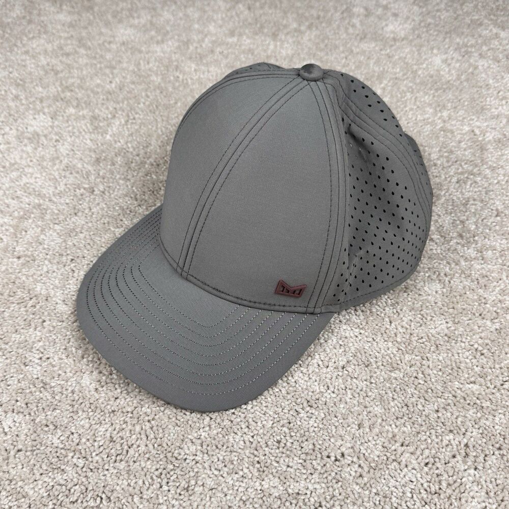 Melin Hydro Port Nights Hat Grey XL Trenches Pewter Snapback Performance A-Game